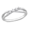 1/10 CT TW Diamond Criss-Cross Band in Sterling Silver