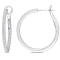 1/2 CT TW Diamond Vintage Hoop Earrings in 10k White Gold