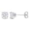 1 3/8 CT TGW Created Moissanite Stud Earrings in Sterling Silver