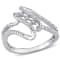 1/8 CT TW Diamond Twist Ring in Sterling Silver