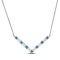 1 1/2 CT TGW London Blue Topaz and White Topaz V-Shape Necklace in
Sterling Silver