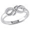 Diamond Infinity Ring in Sterling Silver