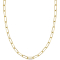 5MM Diamond Cut Paperclip Chain Necklace in Yellow Plated Sterling Silver