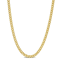 4.4MM Curb Link Chain Necklace in Yellow Plated Sterling Silver