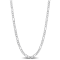 3.8MM Figaro Chain Necklace in Sterling Silver
