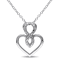 Diamond Infinity Heart Pendant with Chain in Sterling Silver