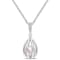 8-8.5 MM Freshwater Cultured Pearl and Diamond Accent Pearl Pendant with
Chain in Sterling Silver