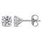 1 CT TW Lab-Grown Diaomond Stud Earrings in 14K White Gold (IGI Certified)