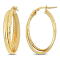 35MM Entwined Hoop Earrings in 18K Yellow Gold Over Sterling Silver