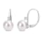 9-9.5MM Freshwater Cultured Pearl and 1/7 CT TGW Cubic Zirconia Earrings
in Sterling Silver
