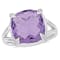 7 4/5 CT TGW Amethyst and Topaz Split Shank Cocktail Ring in Sterling Silver