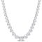 4 5/8 CT DEW Created Moissanite Semi-Tennis Necklace in Sterling Silver