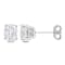 2 1/2 CT TGW Oval Created White Sapphire Stud Earrings in Sterling Silver