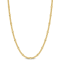 Fancy Curb Link Necklace in Yellow Plated Sterling Silver