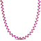 29 1/2 CT TGW Created Pink Sapphire Leaf Necklace in Yellow Plated
Sterling Silver