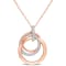 1/5ctw Diamond Triple Circle Pendant with Chain in 18K Rose Gold Over
Sterling Silver
