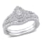 1/4 CT TW Diamond Vintage Bridal Set in Sterling Silver