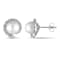 8-8.5MM Freshwater Cultured Pearl and 1/10 CT TW Daimond Halo Stud
Earrings in 10K White Gold