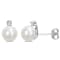 8-8.5MM Freshwater Cultured Pearl and Diamond Accent Stud Earrings in
Sterling Silver