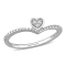 Diamond Accent Heart Promise Ring in Sterling Silver