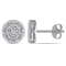 1/4 CT TW Double Halo Diamond Stud Earrings in 10k White Gold