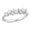 1/2 CT TW Diamond Semi-Eternity Ring in Platinum