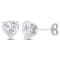 4 1/2 CT TGW Heart Created White Sapphire Stud Earrings in Sterling Silver