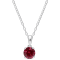1 CT TGW Created Ruby Pendant with Chain in Sterling Silver