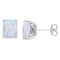 3 4/5 CT TGW Octagon Created Opal Stud Earrings in Sterling Silver