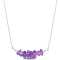 1 1/5 CT TGW Amethyst Bead Necklace in Sterling Silver