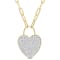 4 1/2 CT TGW Created White Sapphire Heart Pendant with Chain in Yellow
Plated Sterling Silver