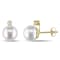 8-9MM Freshwater Cultured Pearl and 1/10 CT TW Diamond Stud Earrings in
14K Yellow Gold