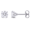 2 CT TW Lab-Grown Diamond Martini Style Stud Earrings in 14K White Gold