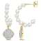 3.5-4MM Freshwater Cultured Pearl and 1/10 CT TW Diamond Drop Earrings
in 10K Yellow Gold