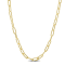 Paperclip Chain Necklace in 18k Yellow Gold Over Sterling Silver