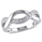 1/10ctw  Diamond Twist Ring in Sterling Silver