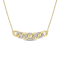 1/6ctw Diamond Link Necklace in 18K Yellow Gold Over Sterling Silver
