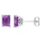 2 CT TGW Octagon Amethyst Stud Earrings in Sterling Silver