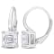 3 CT TGW Created Moissanite Drop Earrings in Sterling Silver