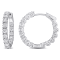 3 CT DEW Created Moissanite Inside-Outside Hinged Hoop Earrings in
Sterling Silver