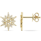 1/5 CT TW Diamond Starburst Stud Earrings in 14k Yellow Gold
