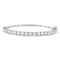 6 CT TGW Created White Sapphire Semi Tennis Bracelet with Chain in
Sterling Silver