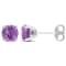1 1/3 CT TGW Amethyst Stud Earrings in Sterling Silver