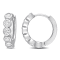 2 1/6 CT TGW Cubic Zirconia Hoop Earrings in Sterling Silver
