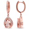 3.36 CTW Morganite Simulant and Cubic Zirconia Earrings in 18K Rose Gold
Over Sterling Silver