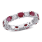 1 4/5 CT TGW Ruby and 5/8 CT TW Diamond Eternity Ring in 14K White Gold
