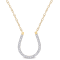 1/6ctw Diamond Horseshoe Pendant Necklace in 18K Yellow Gold Over
Sterling Silver