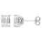 2 CT TGW Emerald Cut Created Moissanite Stud Earrings in Sterling Silver