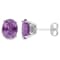 5 CT TGW Oval Simulated Alexandrite Stud Earrings in Sterling Silver