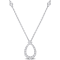 2/5 CT TW Diamond Open Teardrop Necklace in 14K White Gold